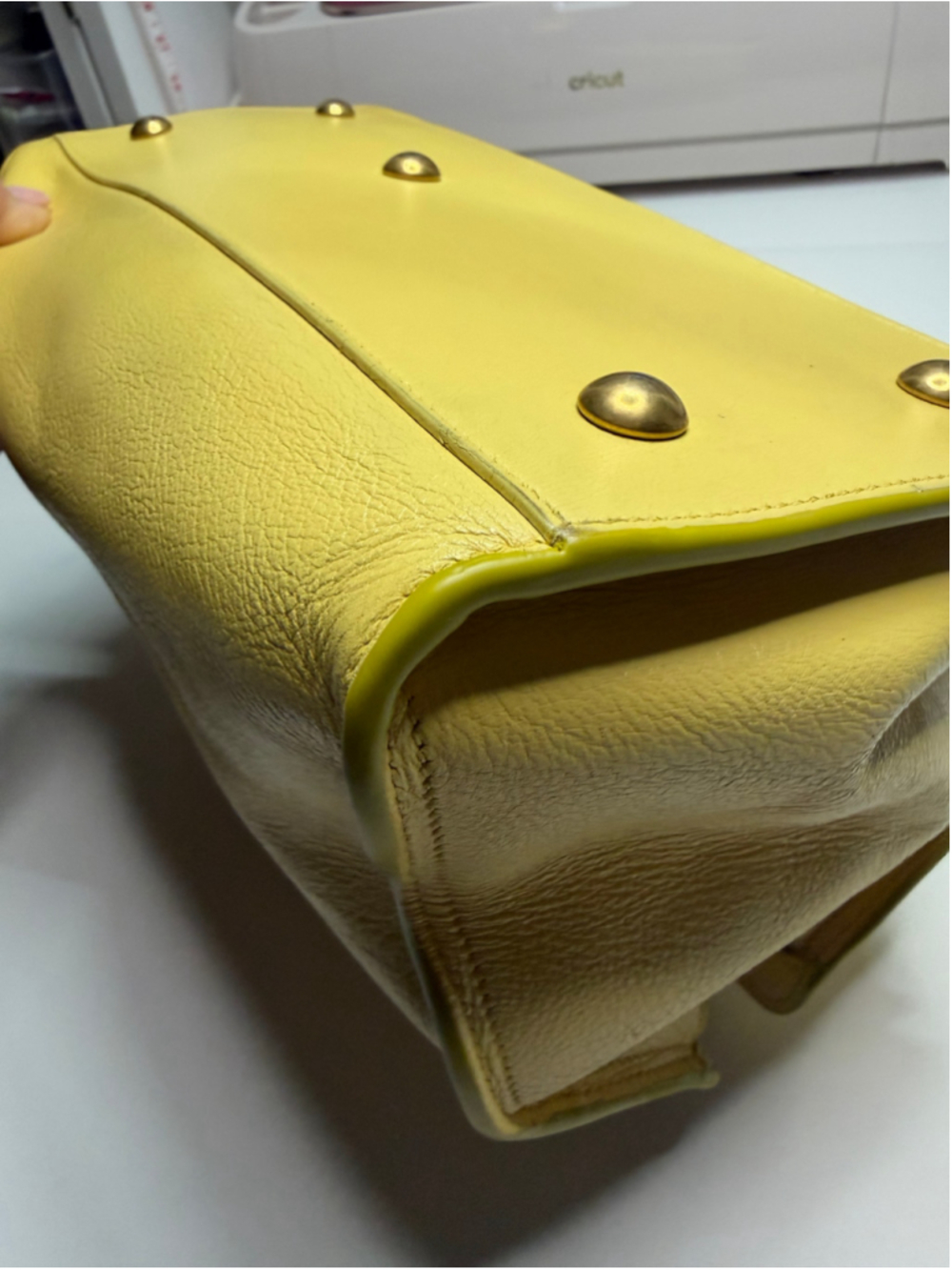 Women's Saint Laurent Satchel One Size Yellow - Picture 6 of 10